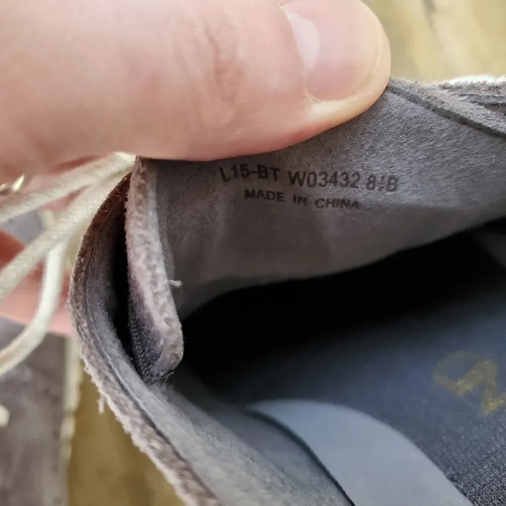 Cole Haan Zerogrand Wingtip Oxford Closed‎ Hole Gray Suede Lace-up Shoes 8.5